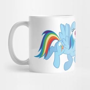 Goofy faced Rainbow Dash Mug